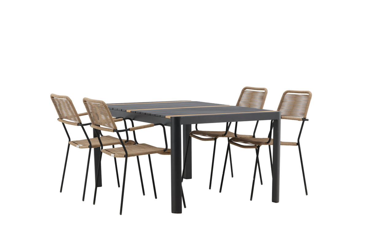 Togo Matbord med Lindos Stolarna – Bord: 75x150x90 Stol: 66x85x55