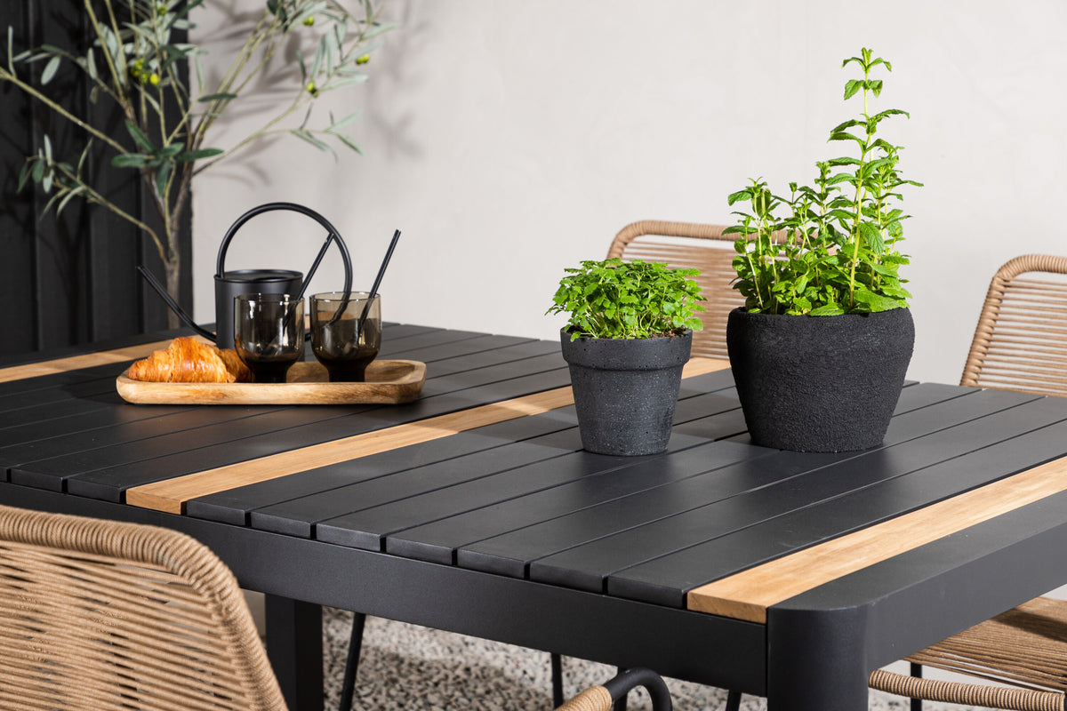 Togo Matbord med Lindos Stolarna – Bord: 75x150x90 Stol: 66x85x55