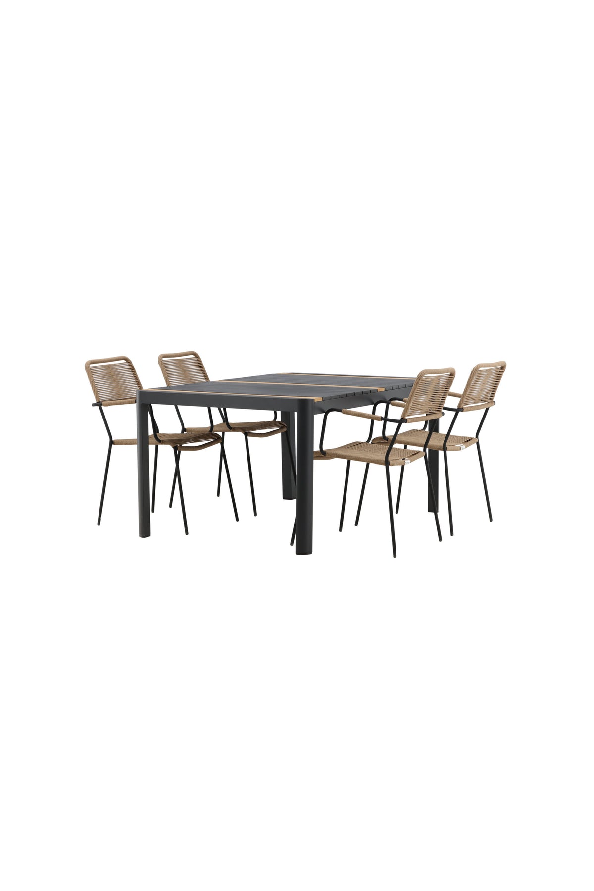 Togo Matbord med Lindos Stolarna – Bord: 75x150x90 Stol: 66x85x55