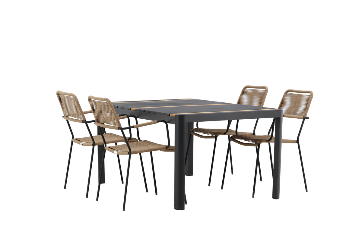 Togo Matbord med Lindos Stolarna – Bord: 75x150x90 Stol: 66x85x55