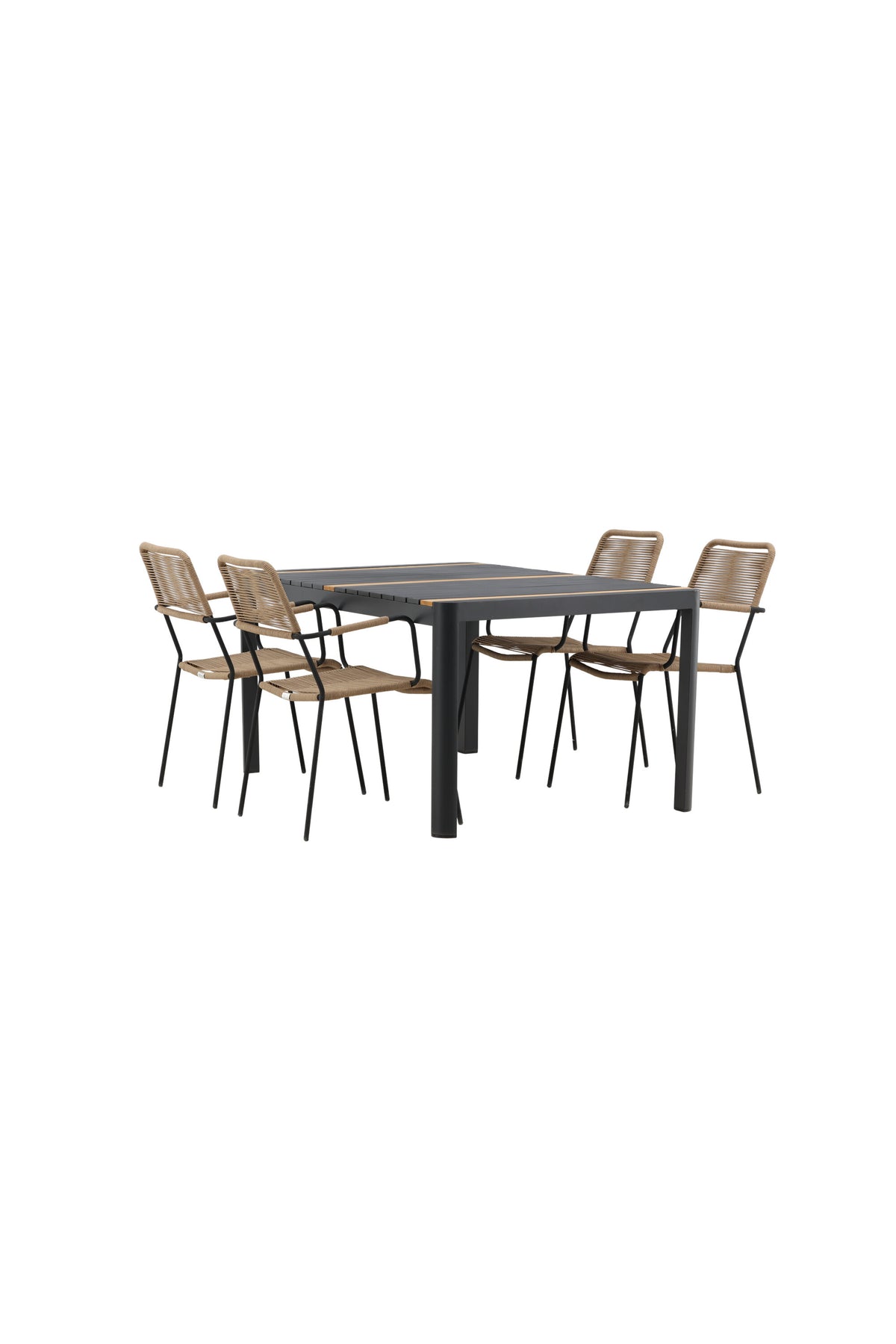 Togo Matbord med Lindos Stolarna – Bord: 75x150x90 Stol: 66x85x55