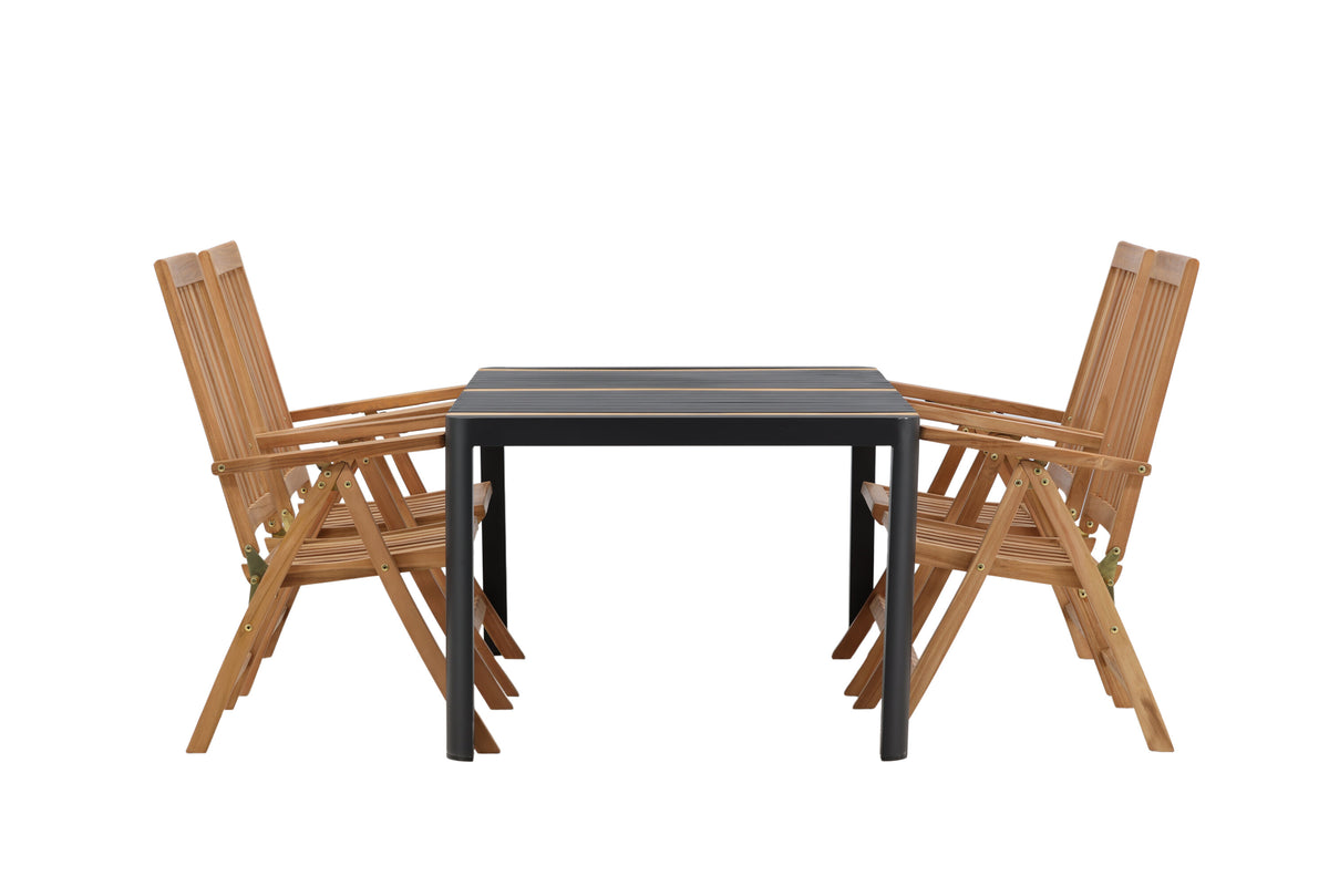 Togo Matbord med Kenya Stolarna – Bord: 75x150x90 Stol: 73x105x62