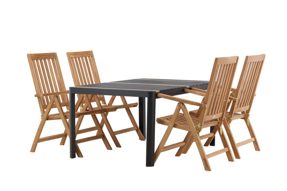 Togo Matbord med Kenya Stolarna – Bord: 75x150x90 Stol: 73x105x62