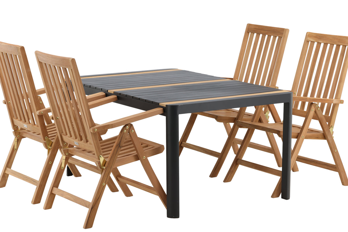 Togo Matbord med Kenya Stolarna – Bord: 75x150x90 Stol: 73x105x62