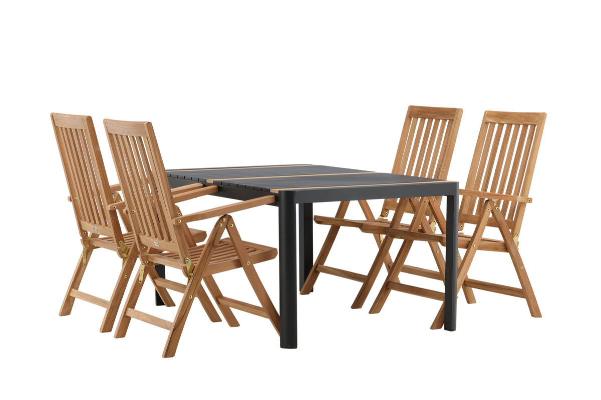 Togo Matbord med Kenya Stolarna – Bord: 75x150x90 Stol: 73x105x62
