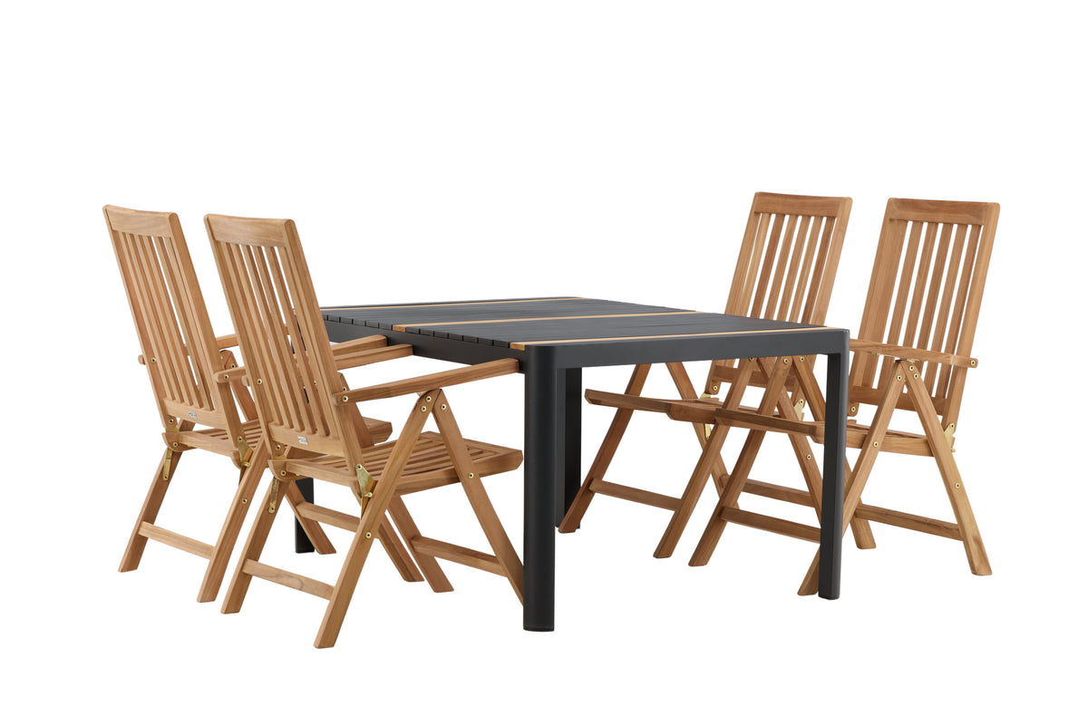 Togo Matbord med Kenya Stolarna – Bord: 75x150x90 Stol: 73x105x62