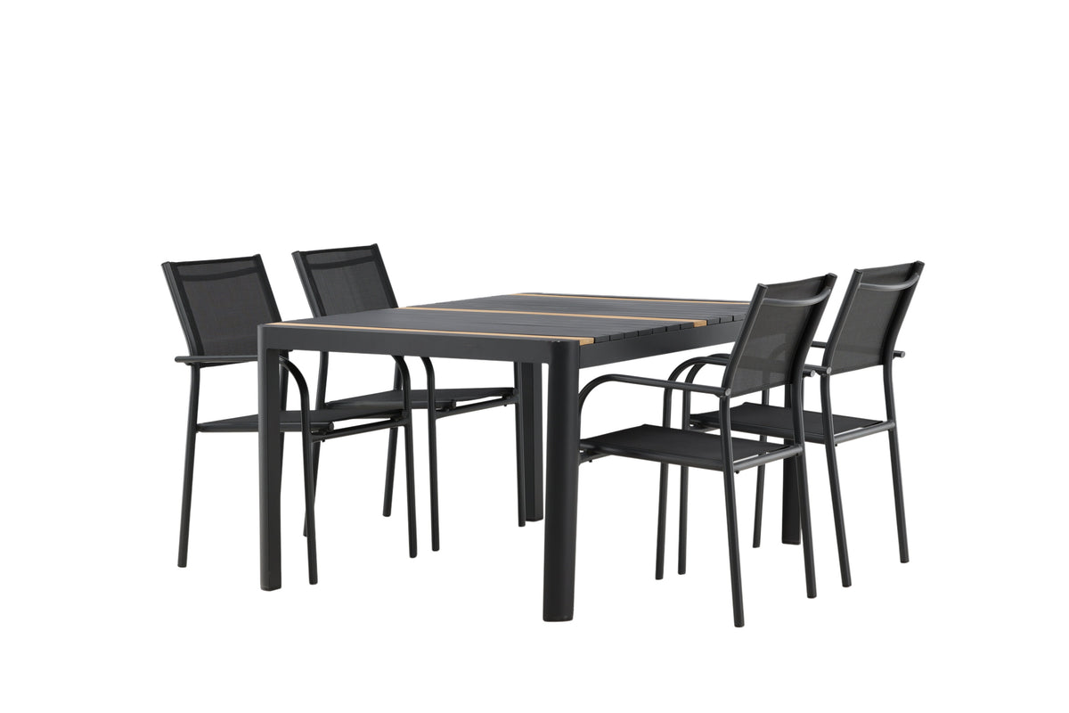 Togo Matbord med Santorini Stolarna – Bord: 75x150x90 Stol: 58x88x56