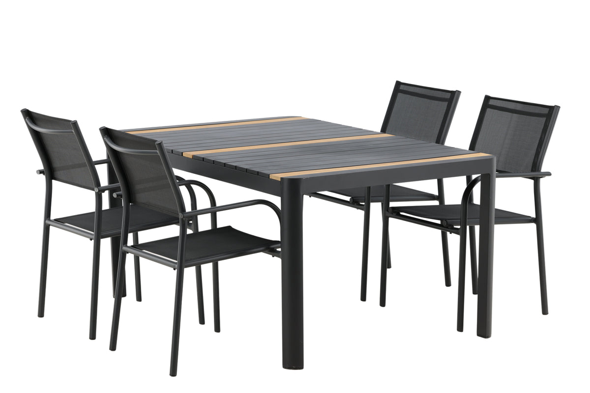 Togo Matbord med Santorini Stolarna – Bord: 75x150x90 Stol: 58x88x56