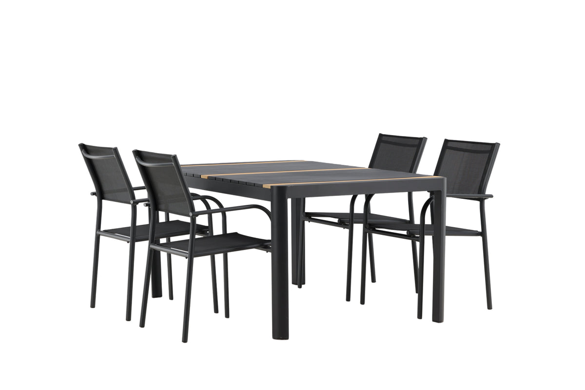 Togo Matbord med Santorini Stolarna – Bord: 75x150x90 Stol: 58x88x56