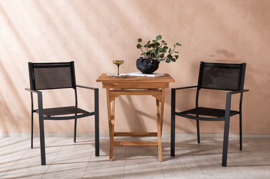 Ghana Rektangulär Matgrupp – Bord: 75x70x70 Stol: 60,5x88x56,5