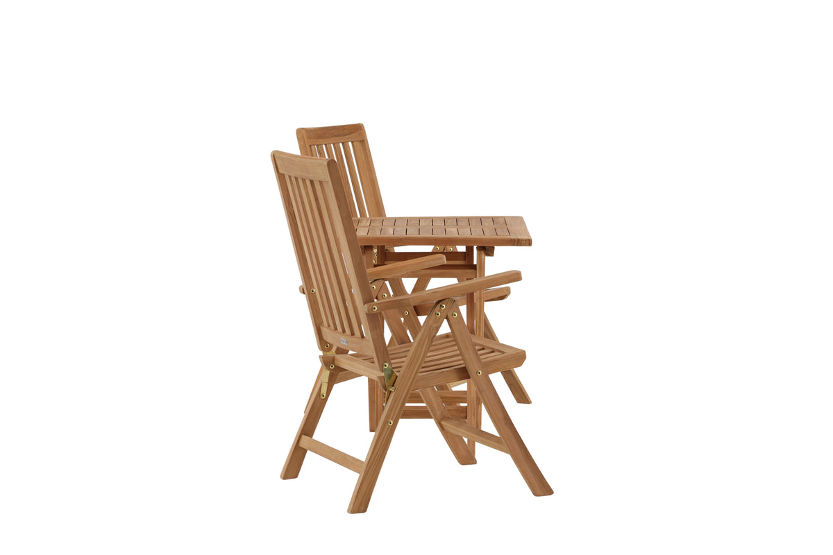 Kenya Matbord med Kenya Stolarna – Bord: 75x70x70 Stol: 50x105x62