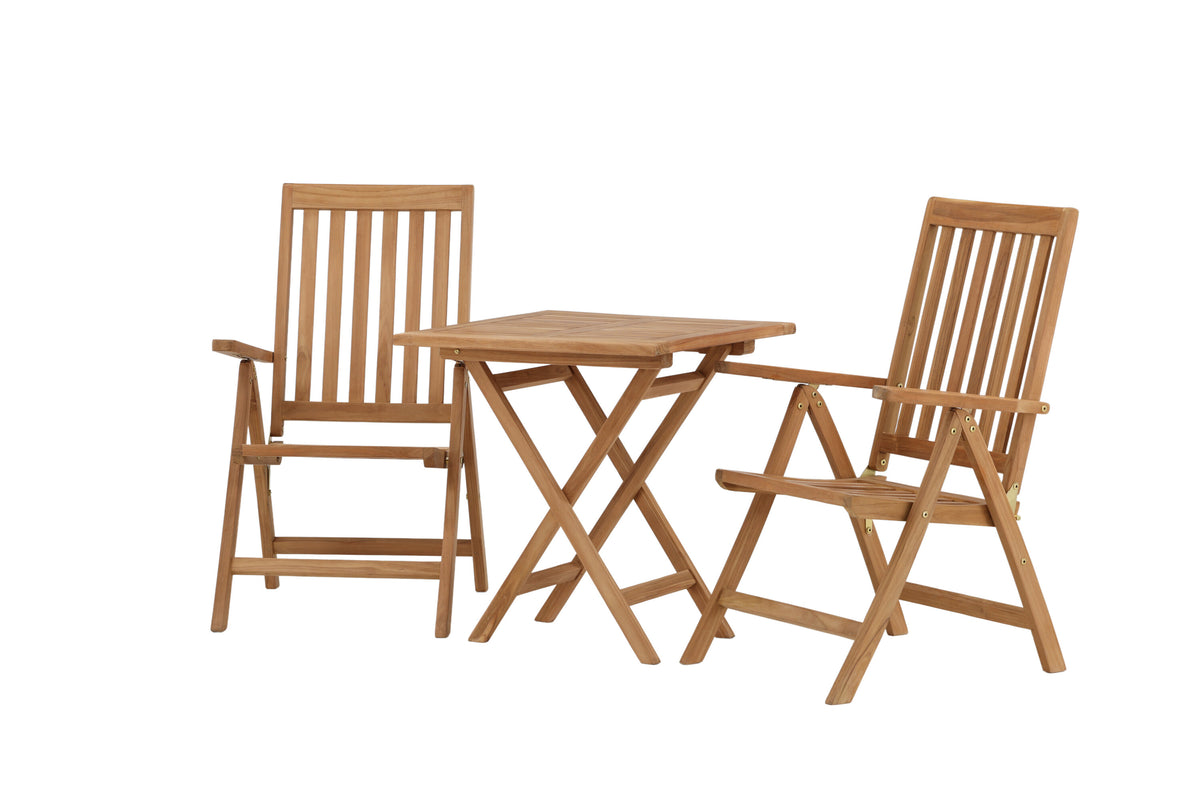 Kenya Matbord med Kenya Stolarna – Bord: 75x70x70 Stol: 50x105x62