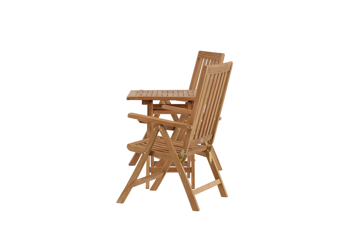 Kenya Matbord med Kenya Stolarna – Bord: 75x70x70 Stol: 50x105x62