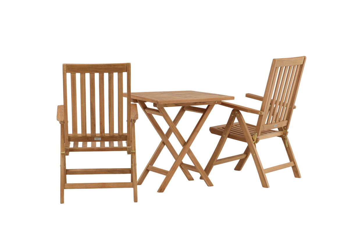 Kenya Matbord med Kenya Stolarna – Bord: 75x70x70 Stol: 50x105x62