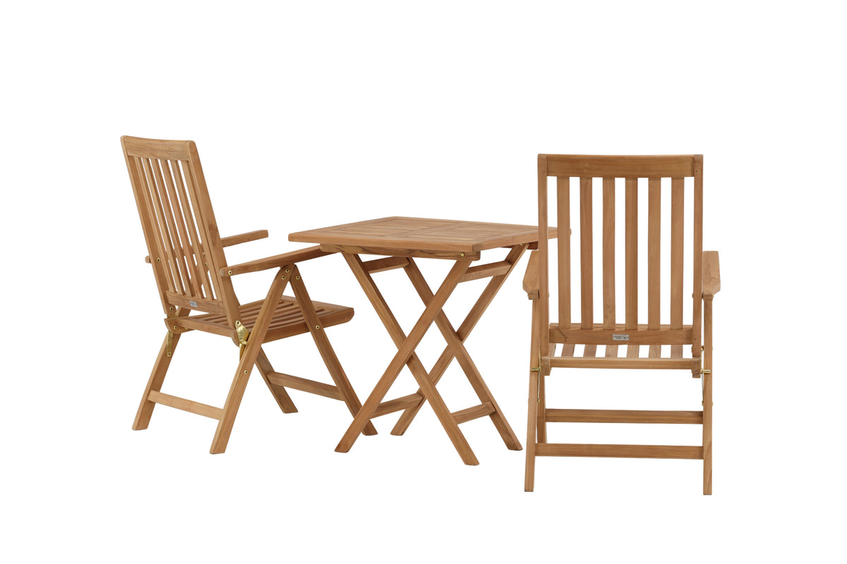 Kenya Matbord med Kenya Stolarna – Bord: 75x70x70 Stol: 50x105x62