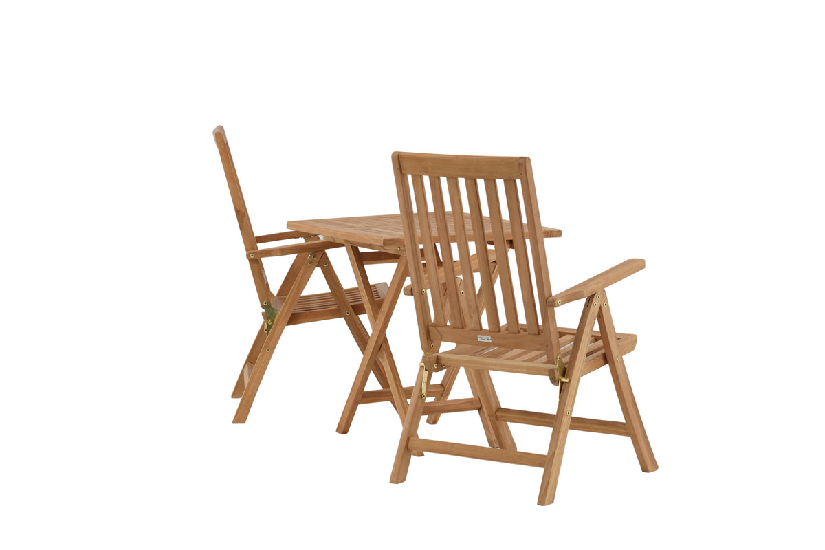 Kenya Matbord med Kenya Stolarna – Bord: 75x70x70 Stol: 50x105x62