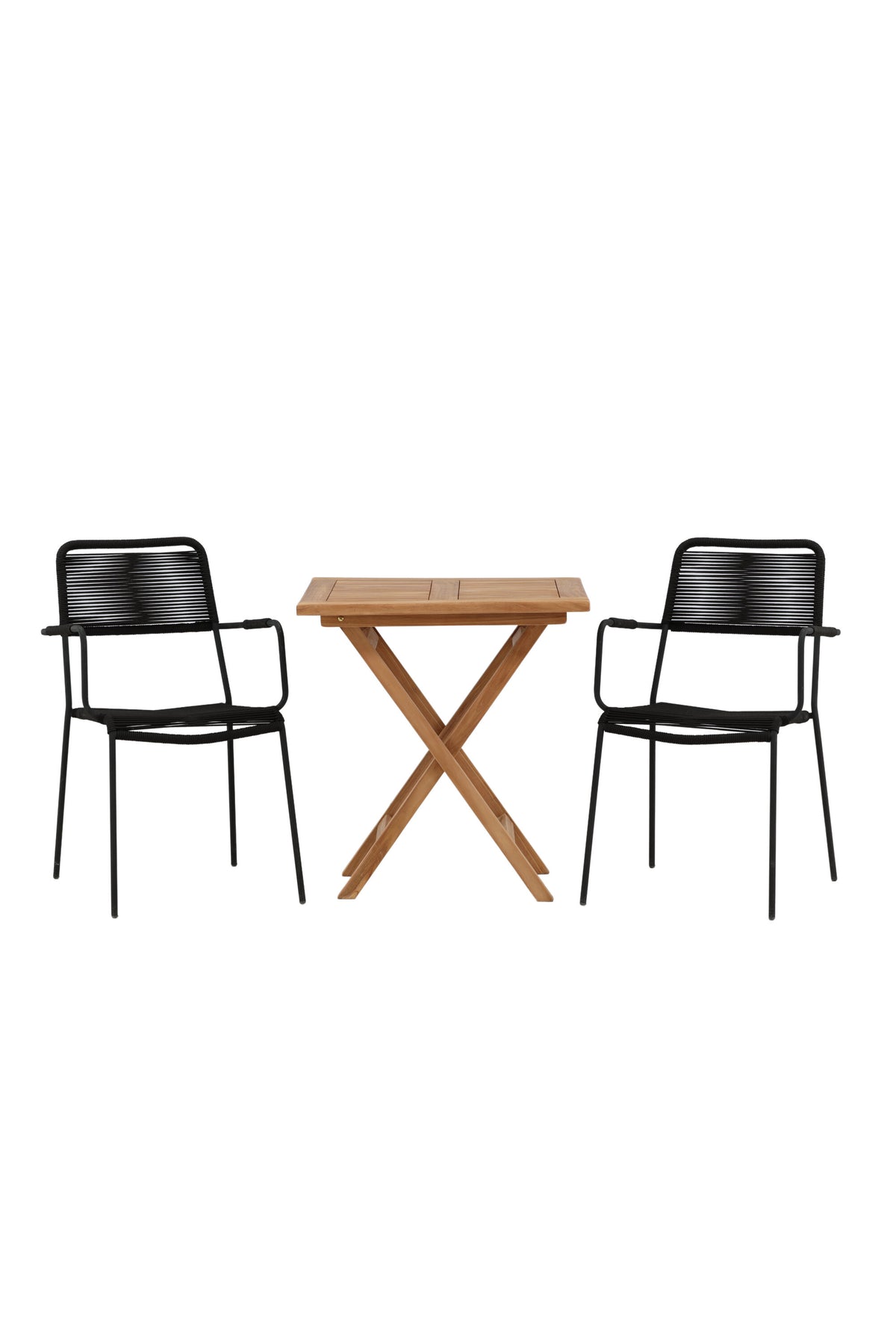 Kenya Matbord med Lindos Stolarna – Bord: 75x70x70 Stol: 66x85x55