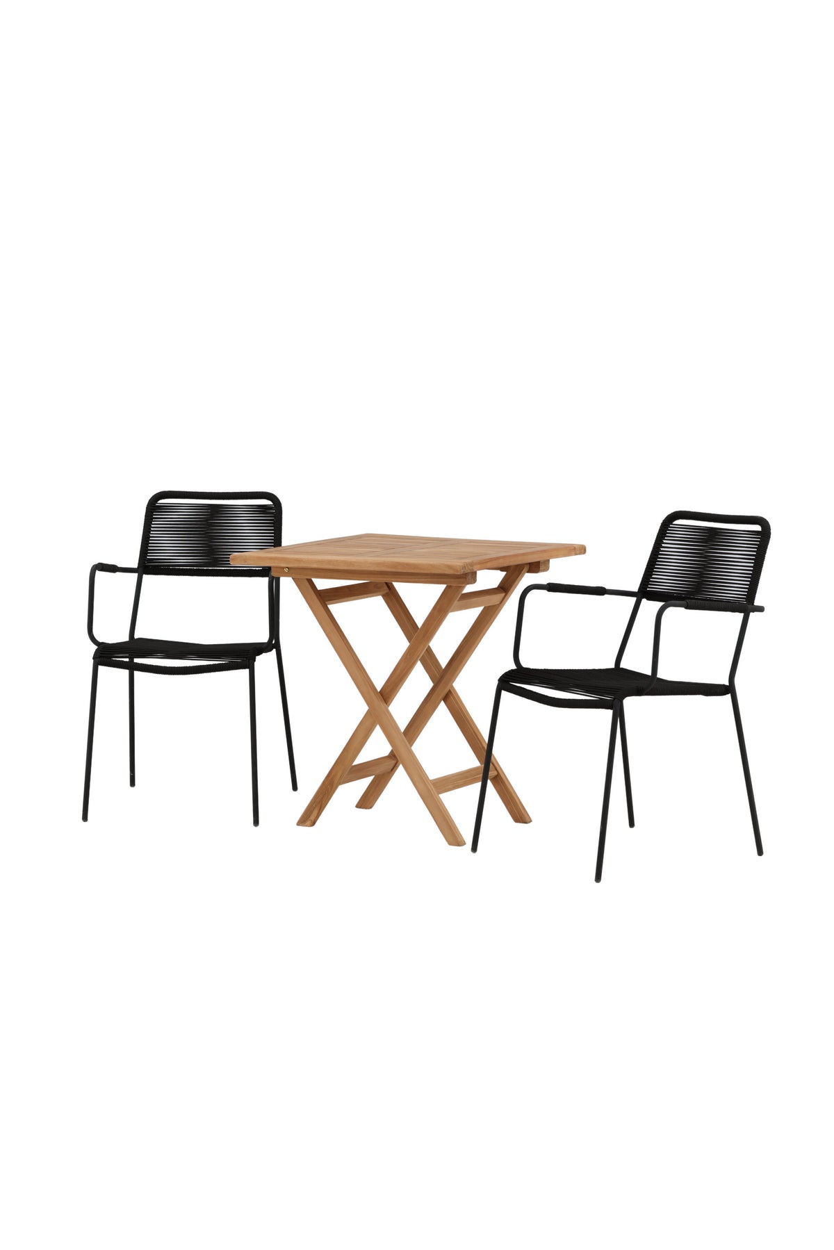 Kenya Matbord med Lindos Stolarna – Bord: 75x70x70 Stol: 66x85x55