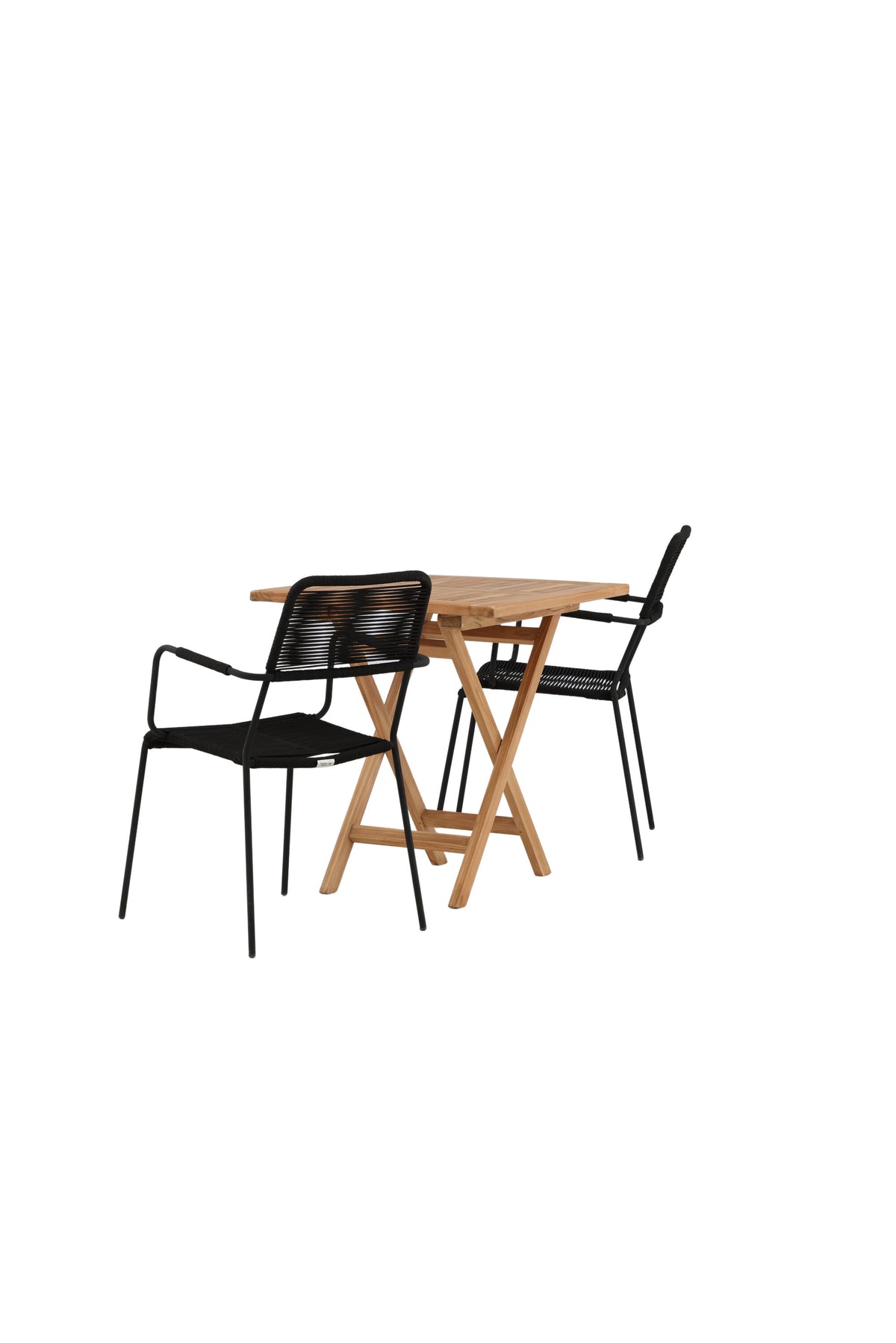 Kenya Matbord med Lindos Stolarna – Bord: 75x70x70 Stol: 66x85x55