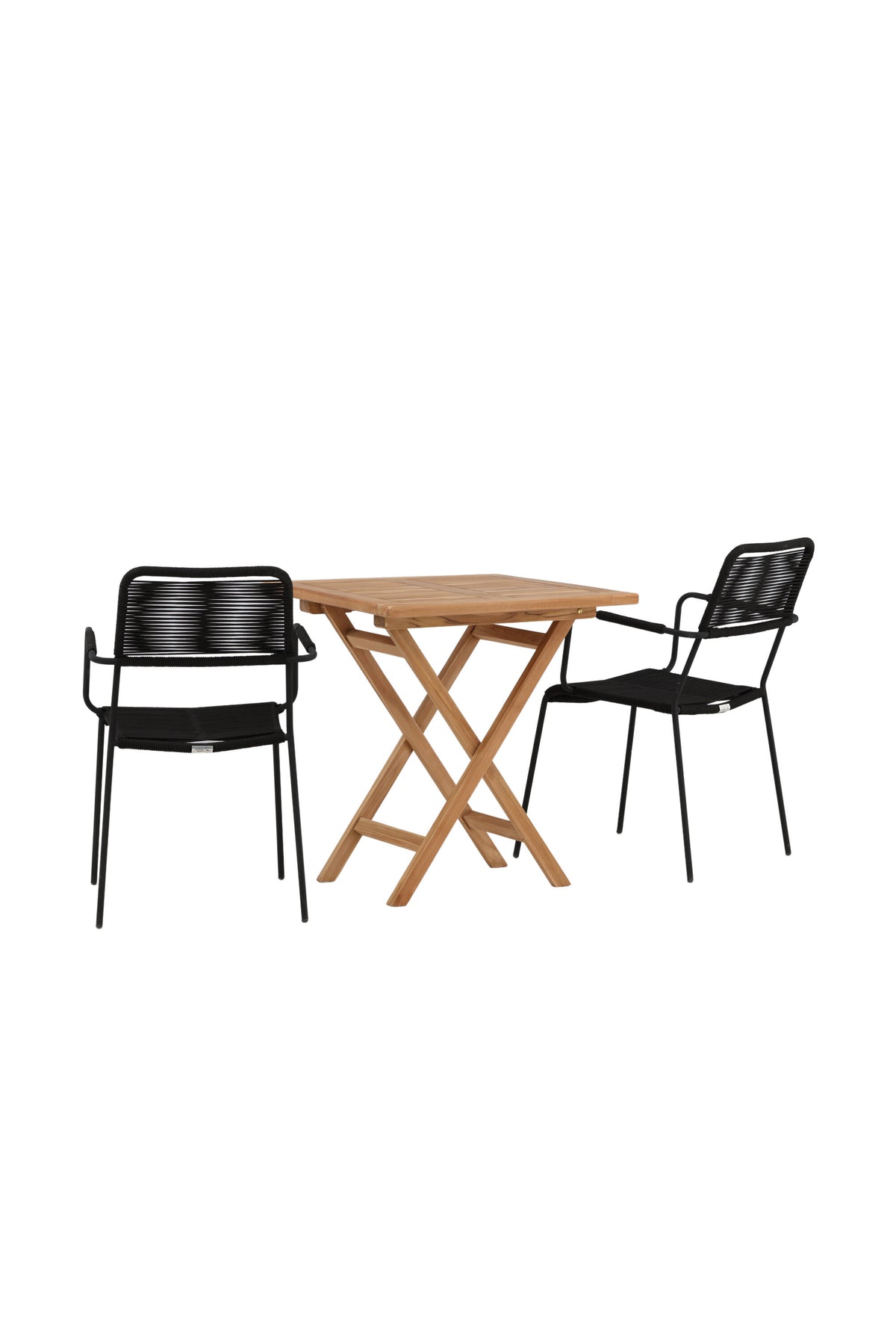 Kenya Matbord med Lindos Stolarna – Bord: 75x70x70 Stol: 66x85x55
