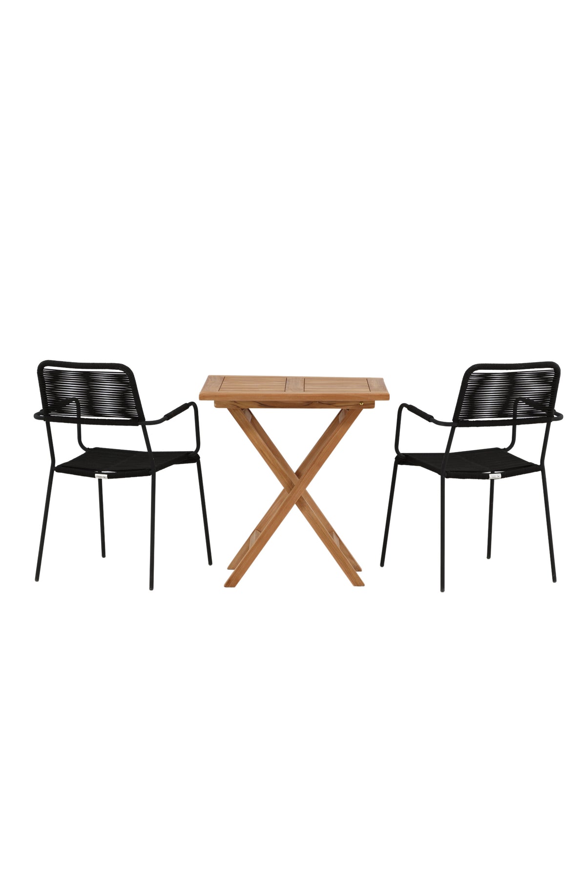 Kenya Matbord med Lindos Stolarna – Bord: 75x70x70 Stol: 66x85x55