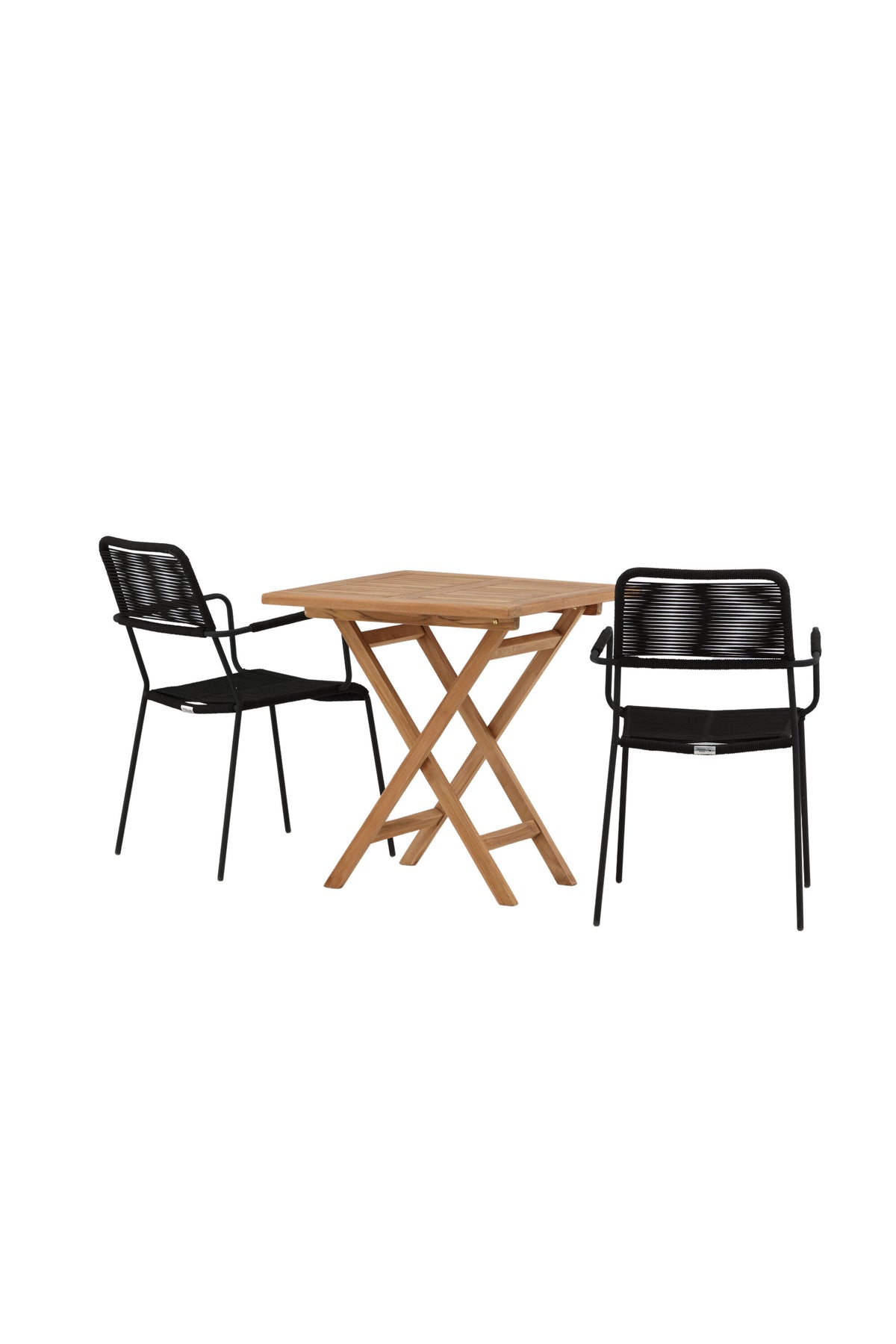 Kenya Matbord med Lindos Stolarna – Bord: 75x70x70 Stol: 66x85x55