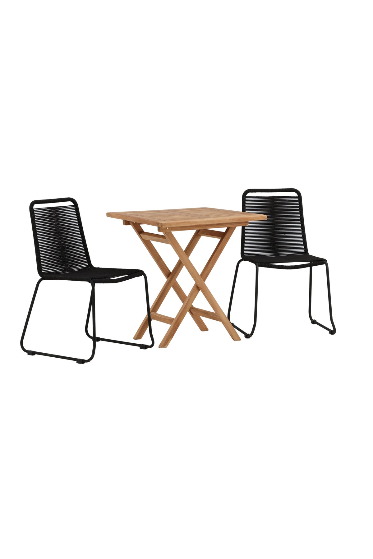 Kenya Matbord med Lindos Stolarna – Bord: 75x70x70 Stol: 59x86x57