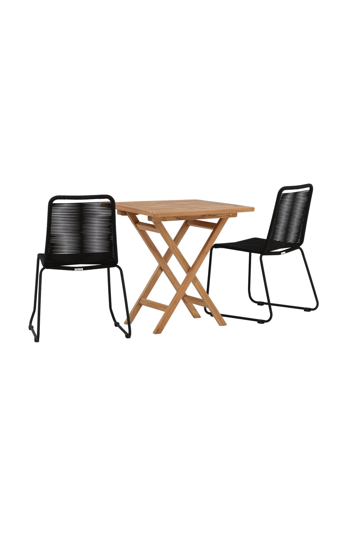 Kenya Matbord med Lindos Stolarna – Bord: 75x70x70 Stol: 59x86x57