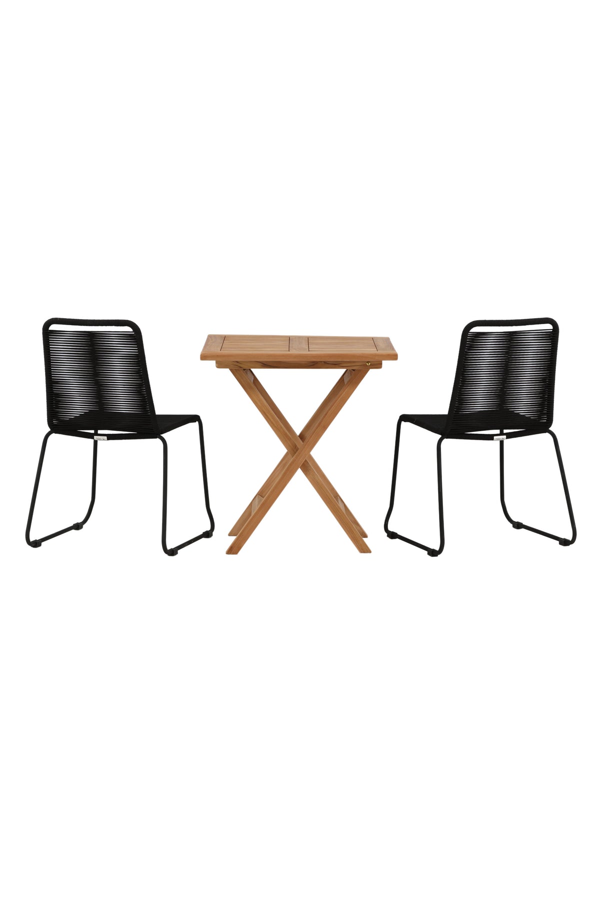 Kenya Matbord med Lindos Stolarna – Bord: 75x70x70 Stol: 59x86x57