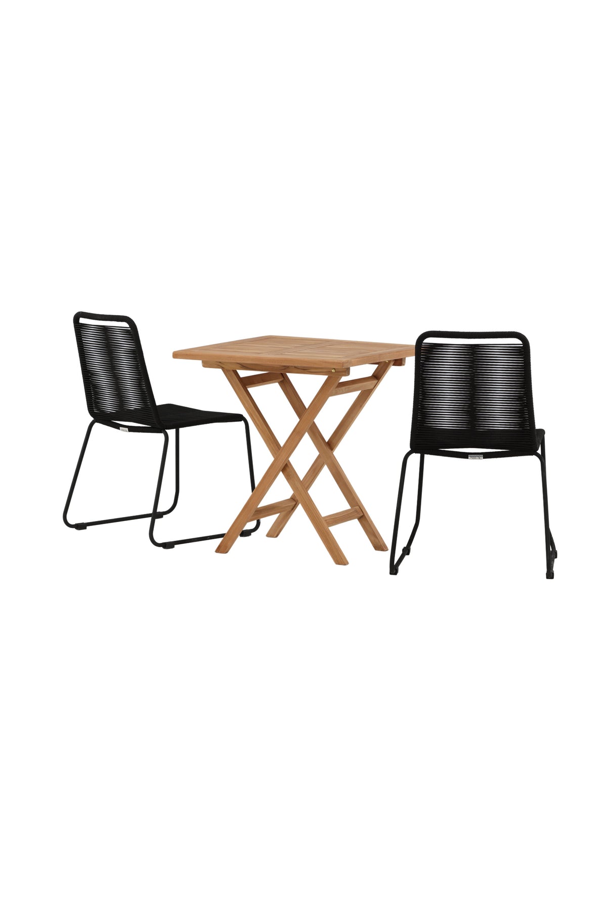 Kenya Matbord med Lindos Stolarna – Bord: 75x70x70 Stol: 59x86x57