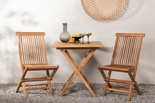 Kenya Matbord med Kenya Stolarna – Bord: 75x70x70 Stol: 62x89x47