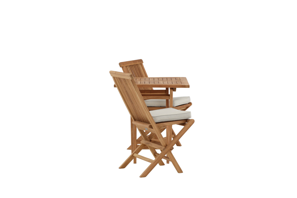 Kenya Matbord med Kenya Stolarna – Bord: 75x70x70 Stol: 62x89x47