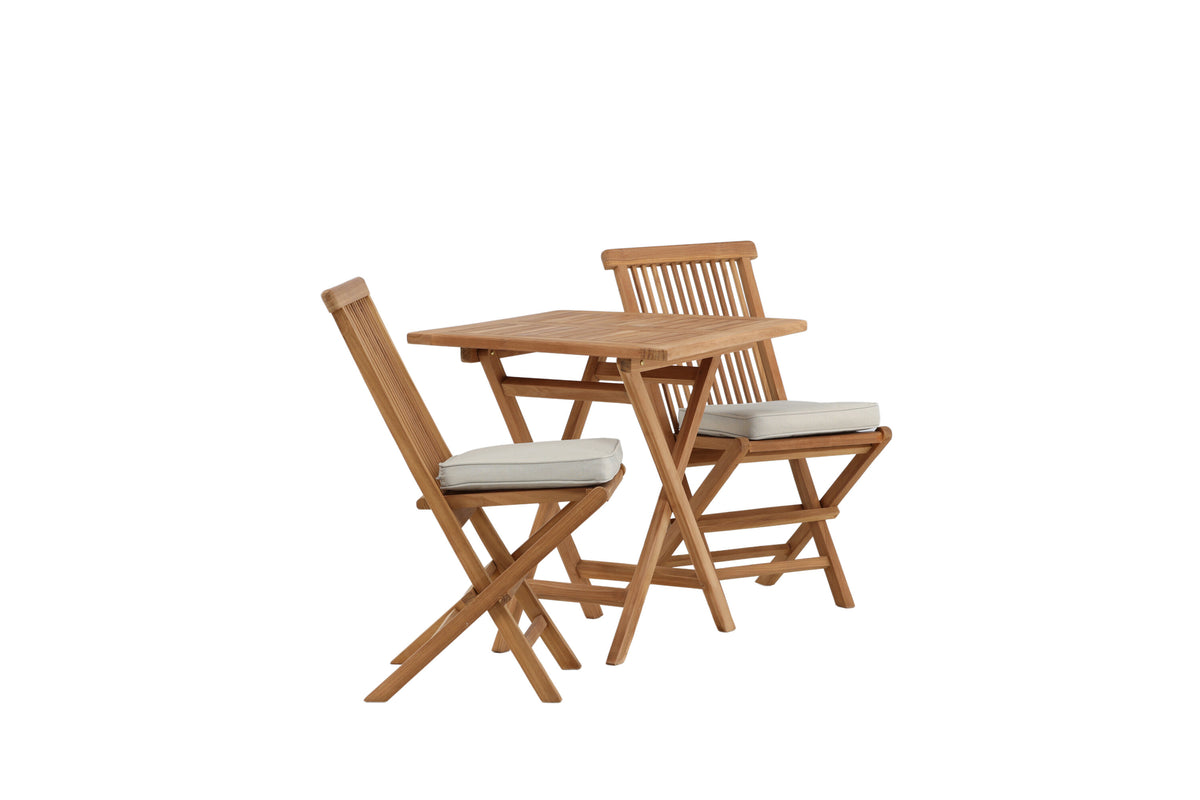 Kenya Matbord med Kenya Stolarna – Bord: 75x70x70 Stol: 62x89x47