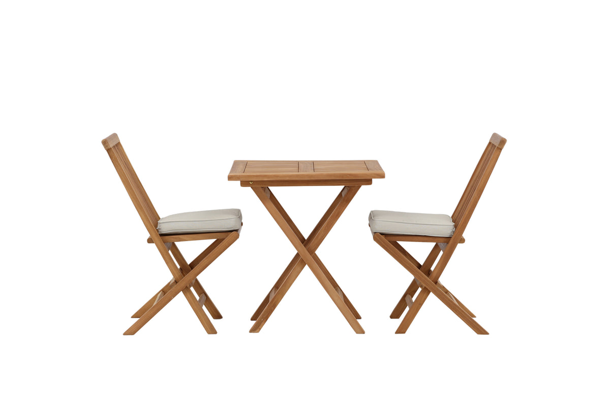Kenya Matbord med Kenya Stolarna – Bord: 75x70x70 Stol: 62x89x47