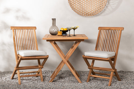 Kenya Matbord med Kenya Stolarna – Bord: 75x70x70 Stol: 62x89x47