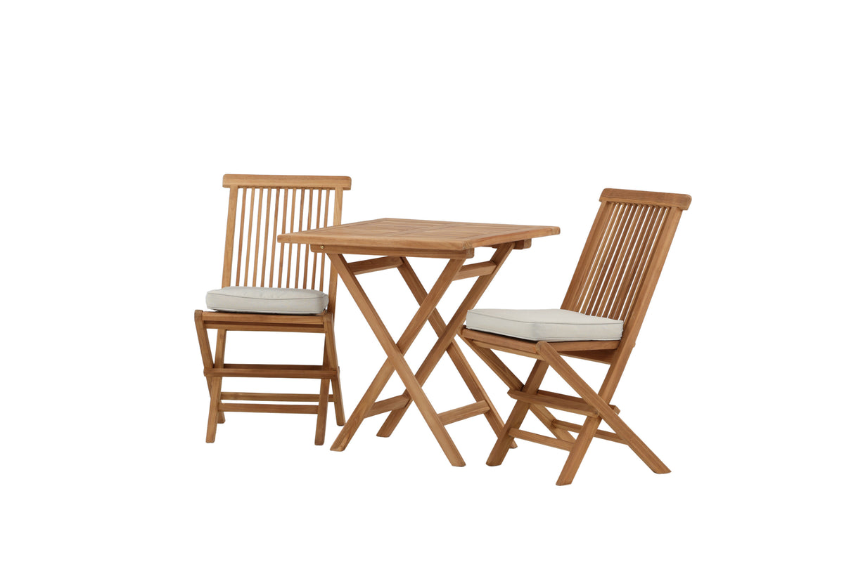 Kenya Matbord med Kenya Stolarna – Bord: 75x70x70 Stol: 62x89x47