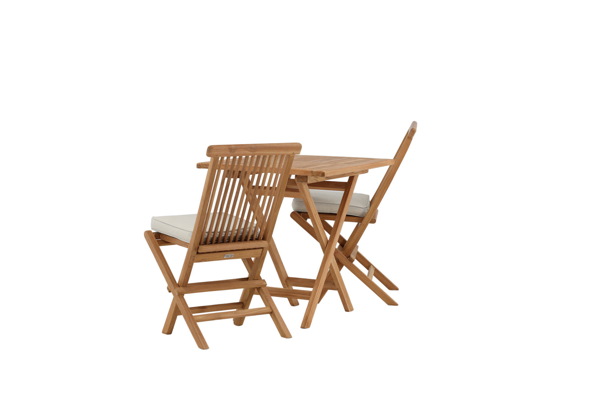 Kenya Matbord med Kenya Stolarna – Bord: 75x70x70 Stol: 62x89x47