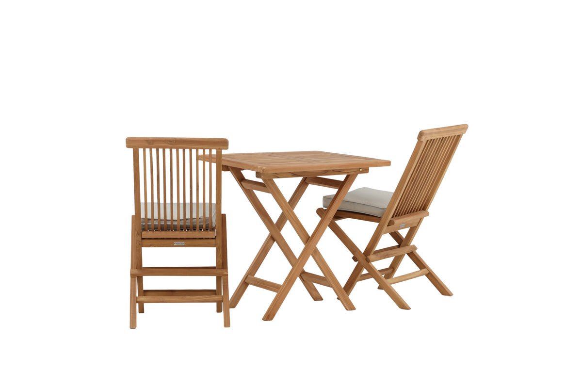 Kenya Matbord med Kenya Stolarna – Bord: 75x70x70 Stol: 62x89x47