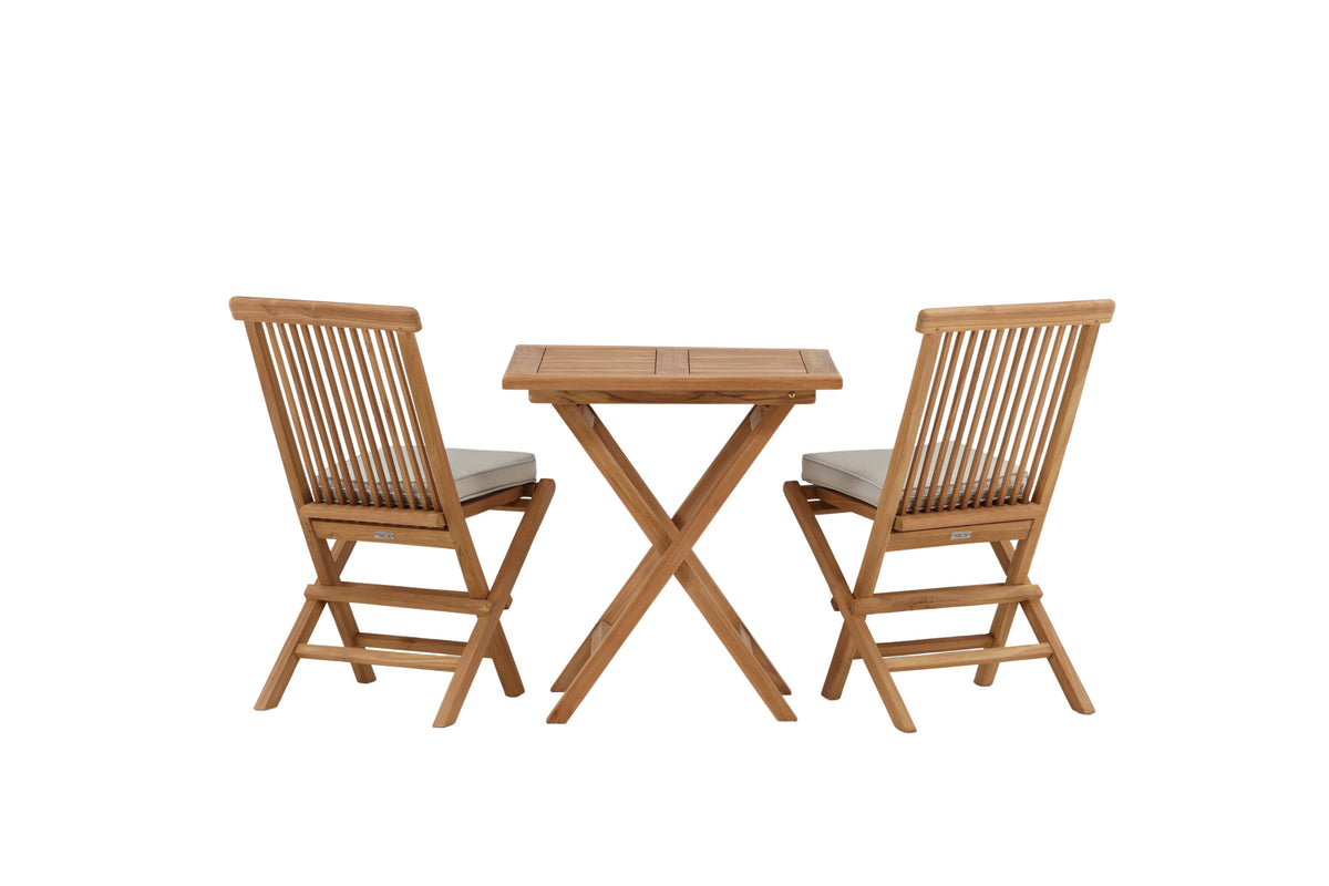 Kenya Matbord med Kenya Stolarna – Bord: 75x70x70 Stol: 62x89x47