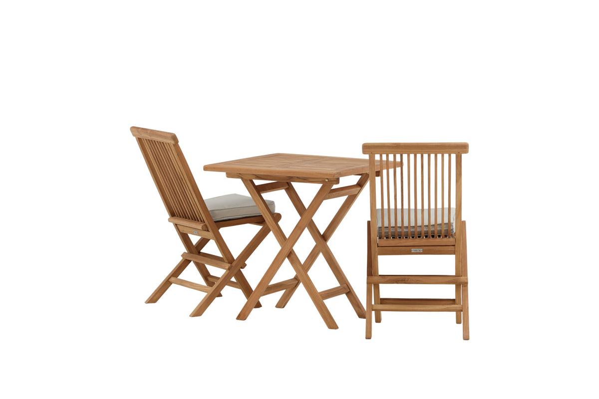 Kenya Matbord med Kenya Stolarna – Bord: 75x70x70 Stol: 62x89x47