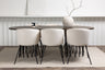 Stone Matbord med Berit Stolarna – Bord: 74x220x100 Stol: 55x78x55