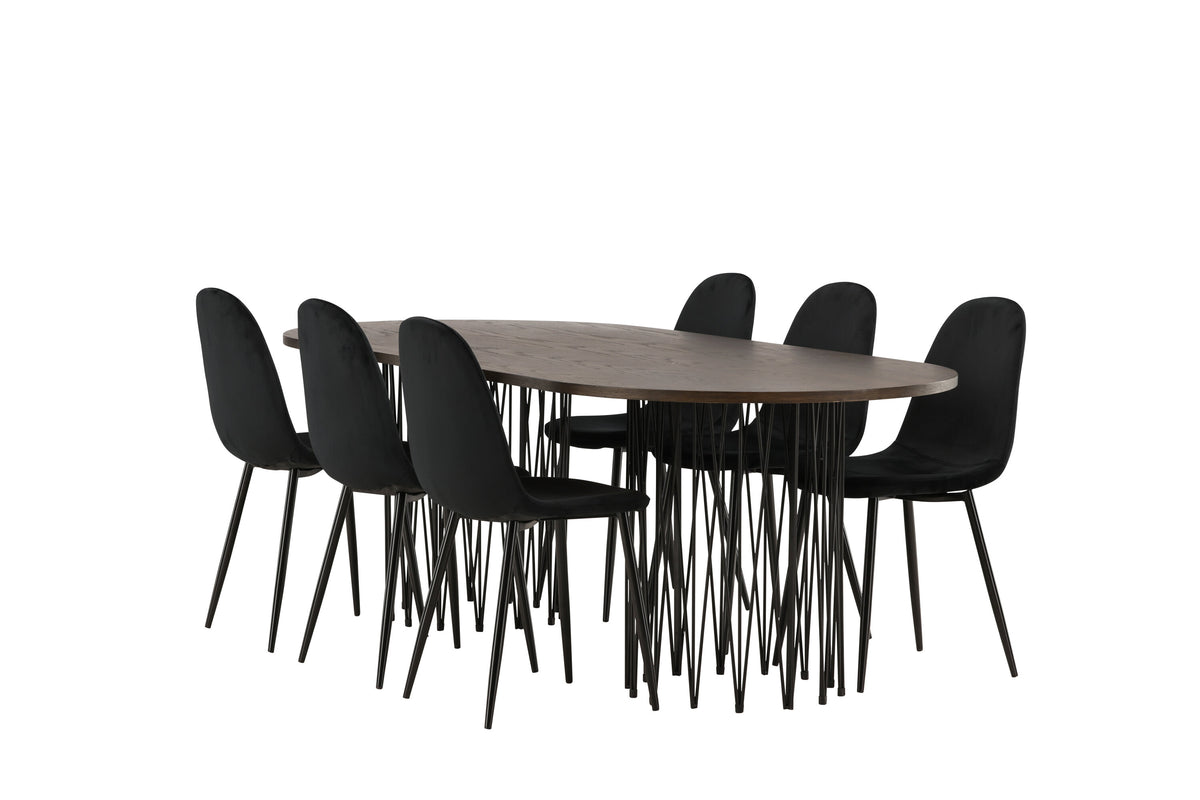 Stone Matbord med Polar Stolarna – Bord: 74x220x100 Stol: 53,3x88x44