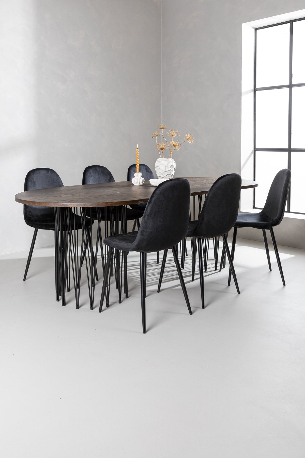 Stone Matbord med Polar Stolarna – Bord: 74x220x100 Stol: 53,3x88x44
