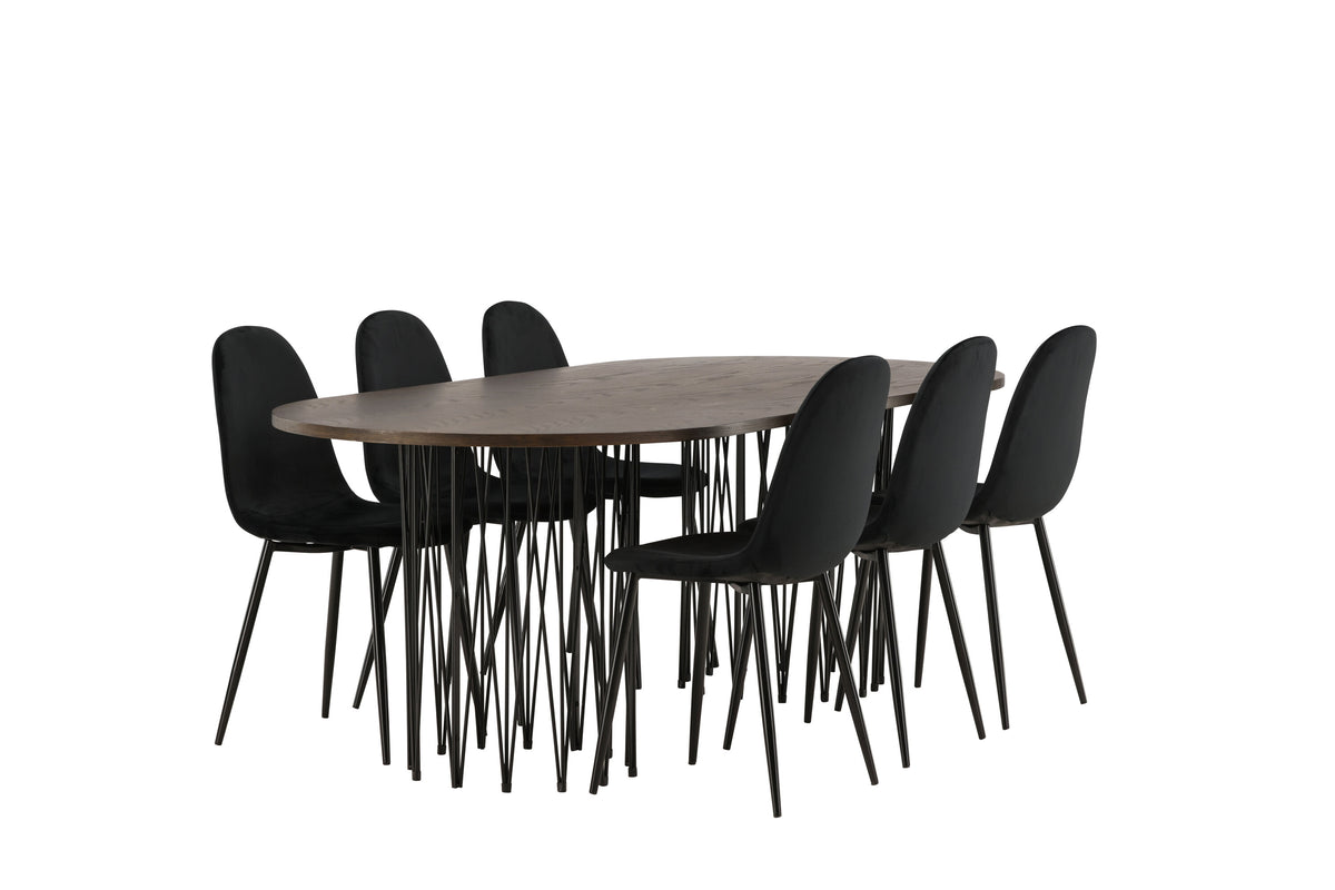 Stone Matbord med Polar Stolarna – Bord: 74x220x100 Stol: 53,3x88x44