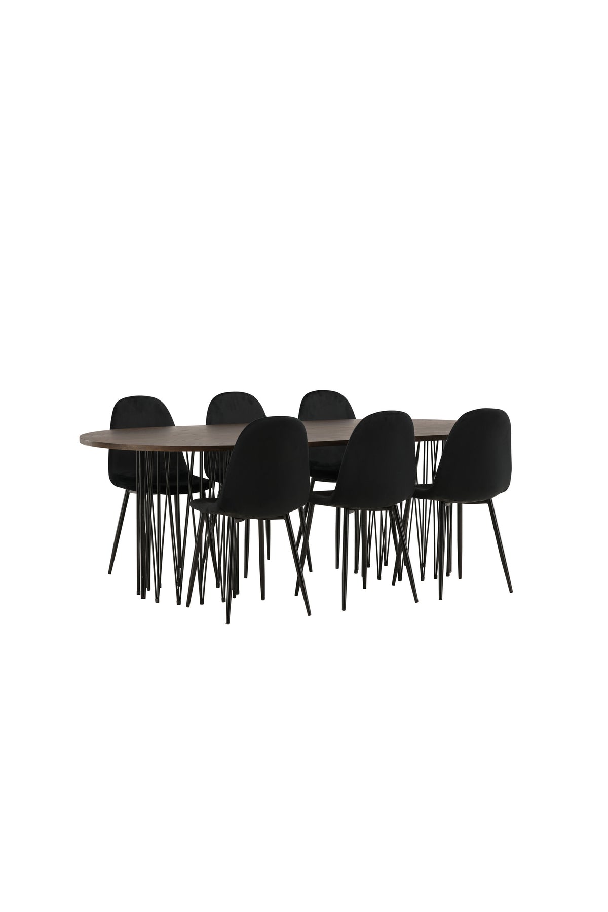 Stone Matbord med Polar Stolarna – Bord: 74x220x100 Stol: 53,3x88x44