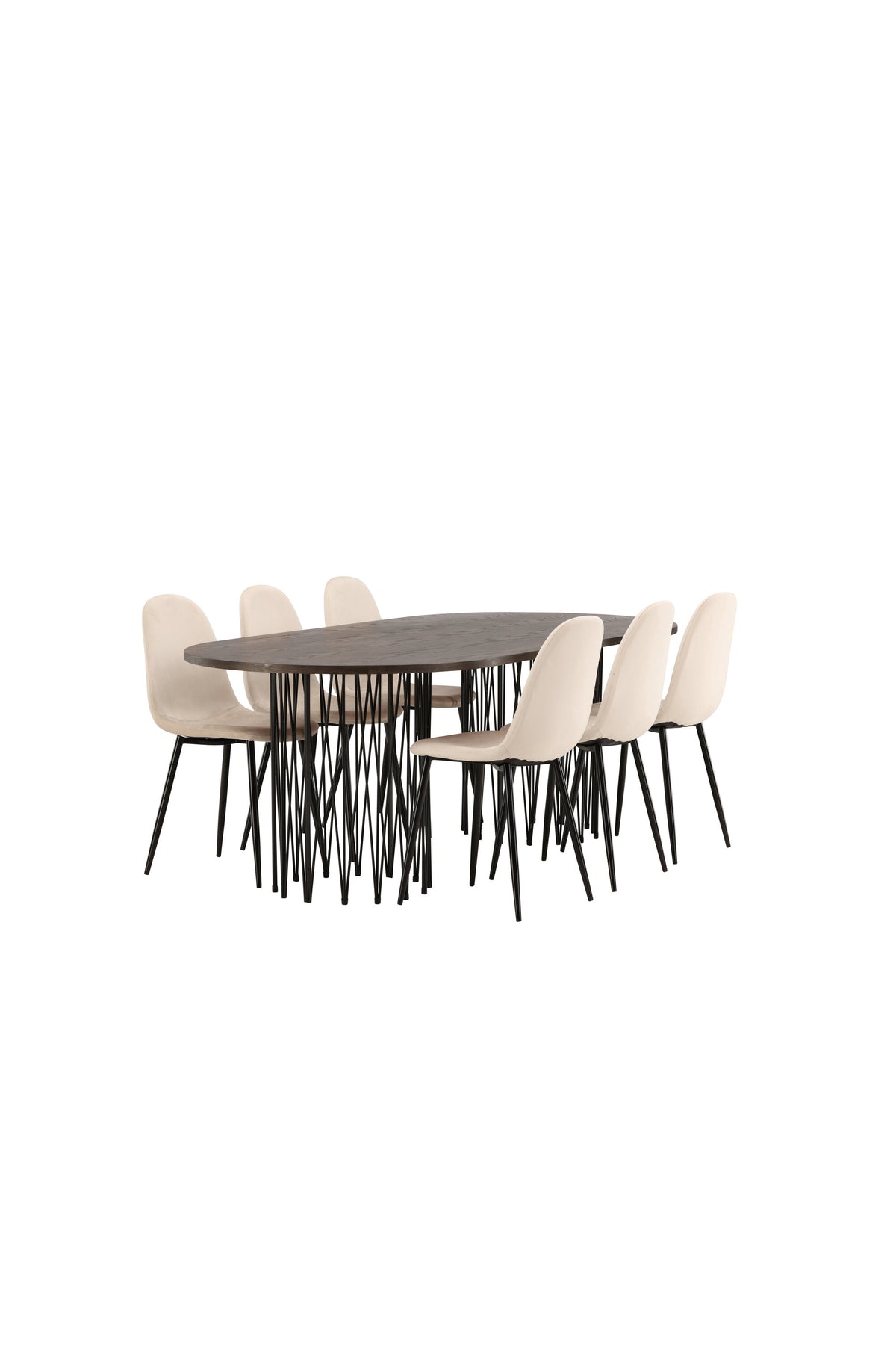 Stone Matbord med Polar Stolarna – Bord: 74x220x100 Stol: 53,3x88x44