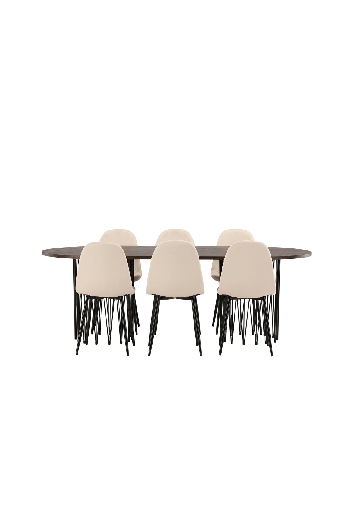 Stone Matbord med Polar Stolarna – Bord: 74x220x100 Stol: 53,3x88x44