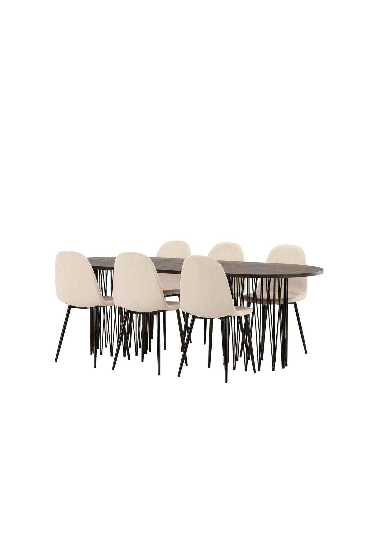 Stone Matbord med Polar Stolarna – Bord: 74x220x100 Stol: 53,3x88x44