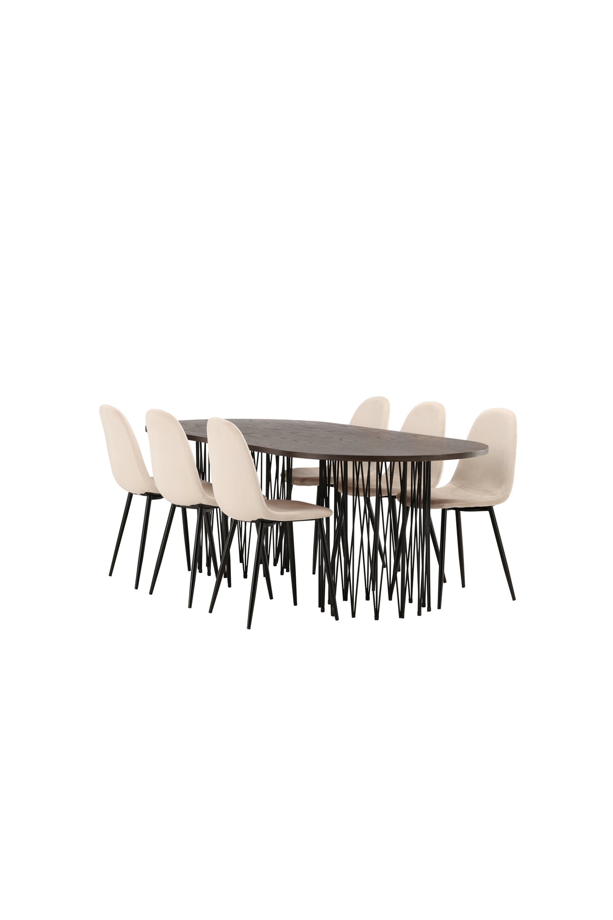 Stone Matbord med Polar Stolarna – Bord: 74x220x100 Stol: 53,3x88x44