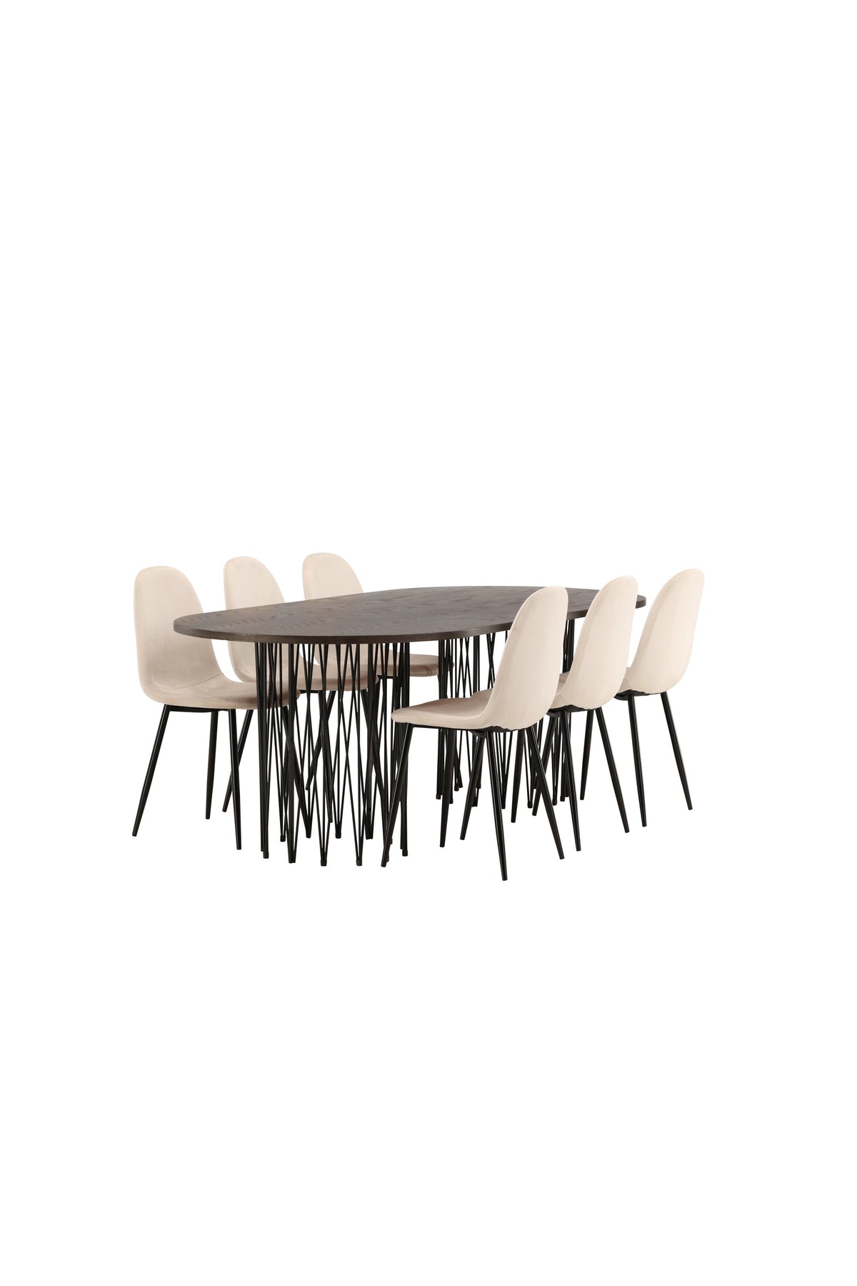 Stone Matbord med Polar Stolarna – Bord: 74x220x100 Stol: 53,3x88x44